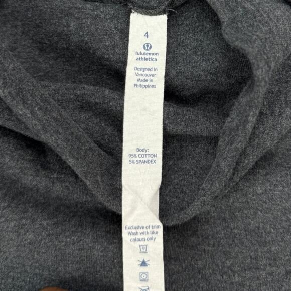 LULULEMON On The Double Pullover Size 4 Heathered Dark Grey - Picture 6 of 9